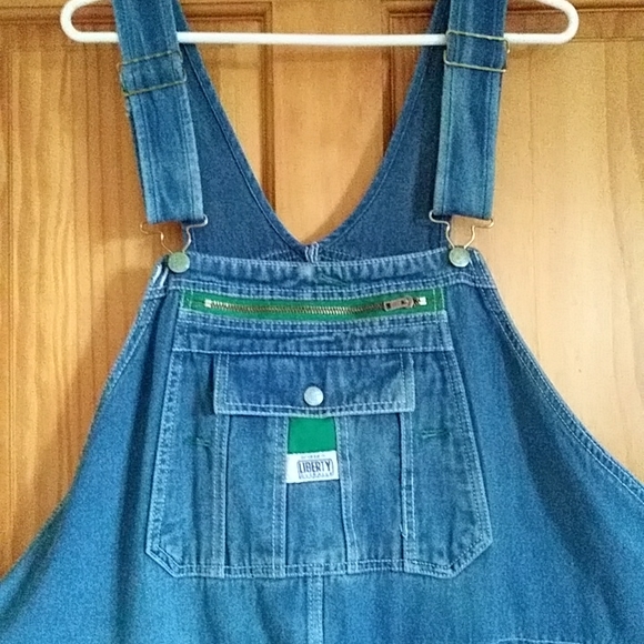 Vtg. Liberty Denim Bib Overalls 56 x 30 Carpenter Coverall Pants Blue - Picture 5 of 16